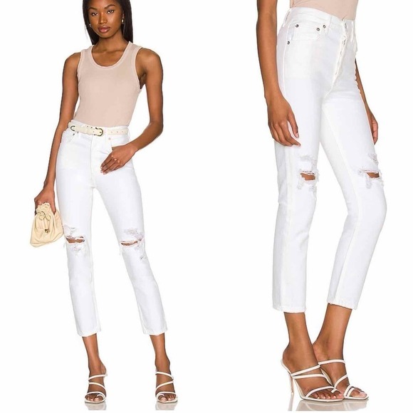 AGOLDE RILEY Crop High Rise Straight Size 30  SLANT - Picture 8 of 13